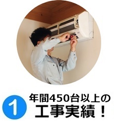 エアコンの工事実績